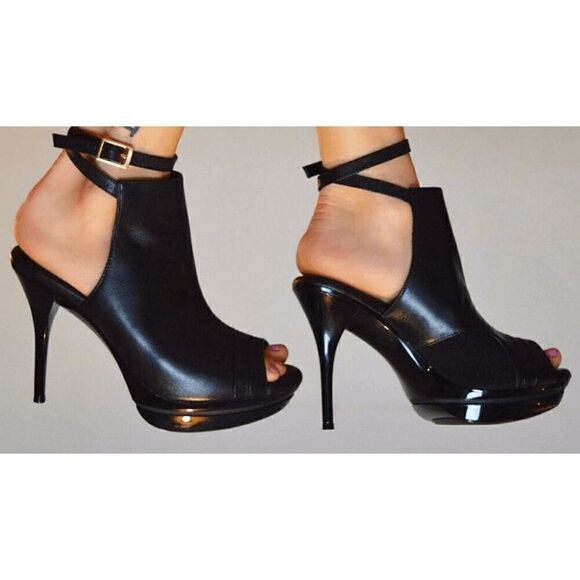 ILENE BERG Samara Black Leather Booties Comfortable High Heels SIZE 8 NEW IN BOX - Picture 17 of 17